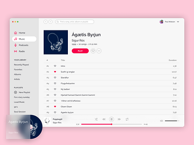 Daily UI 009 - Music Player app dailyui dailyui009 design figma music music player player ui web app