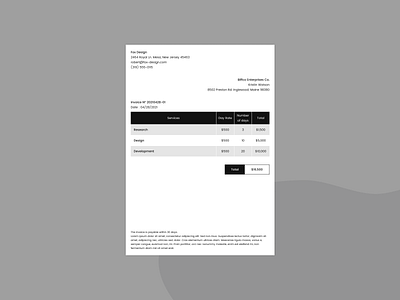 Daily UI 046 - Invoice dailyui dailyui046 design figma invoice invoice design ui