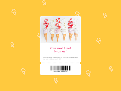 Daily UI 061 - Redeem Coupon coupon dailyui dailyui061 design figma ice cream redeem redeem coupon