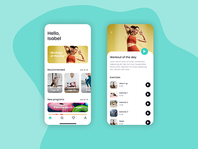 Daily UI 062 - Workout of the Day app dailyui dailyui062 design figma fitness fitness app mobile mobile app mobile design ui workout workout of the day wotd