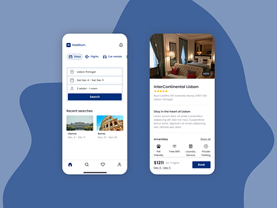 Daily UI 067 - Hotel Booking app booking dailyui dailyui067 design figma holidays hotel hotel booking mobile mobile app mobile design ui vacation