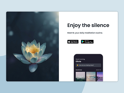 Daily UI 074 - Download App app dailyui dailyui074 design download download app figma meditation mobile mobile app mobile design ui