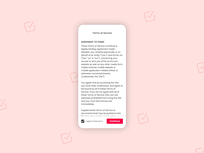 Daily UI 089 - Terms of Service