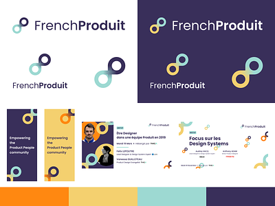 FrenchProduit Identity (first proposal) brand branding community design figma french french community french produit frenchproduit graphic identity identity logo product product community