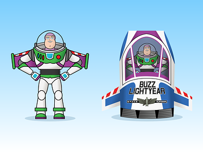 Buzz Lightyear buzz buzz lightyear design disney figma illustration pixar space ranger to infinity and beyond toy toy box toy story