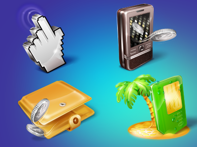 Terminal icons icons phone purse sim