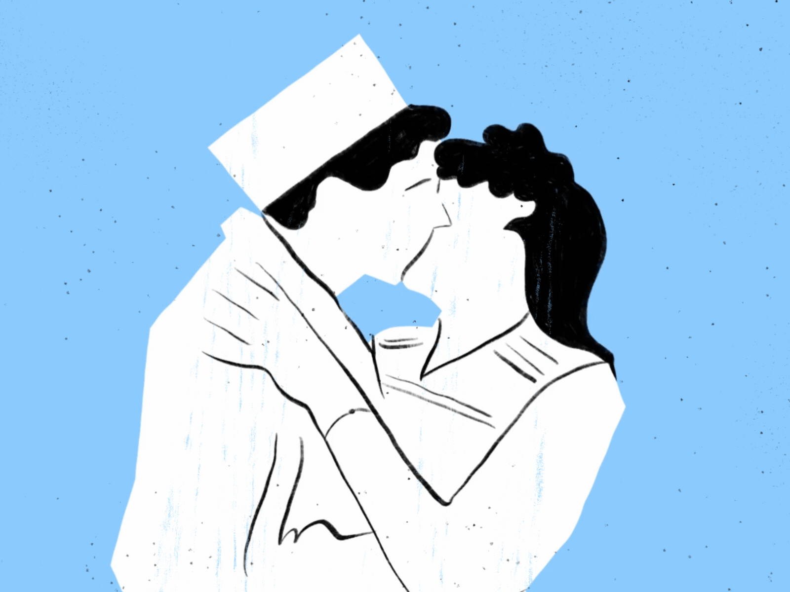 Morricone's Suite - Kisses 2d animation blackandwhite cel animation character cinema frame by frame gif illustration kiss loop love morphing motion design movies rotoscope transition