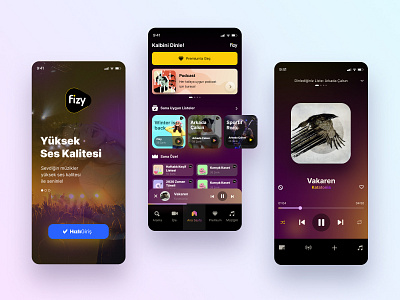 Music App / Fizy-ReDesign app design mobileapp musicapp typography ui ux