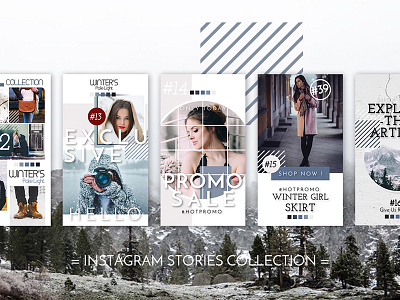 Winter Instagram Collection ads banner instagram layout photograph photoshop promo traveling winter