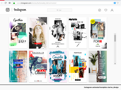 Animated Instagram Stories Dribbble classic design fashion instagram instagram animated instagram stories style template