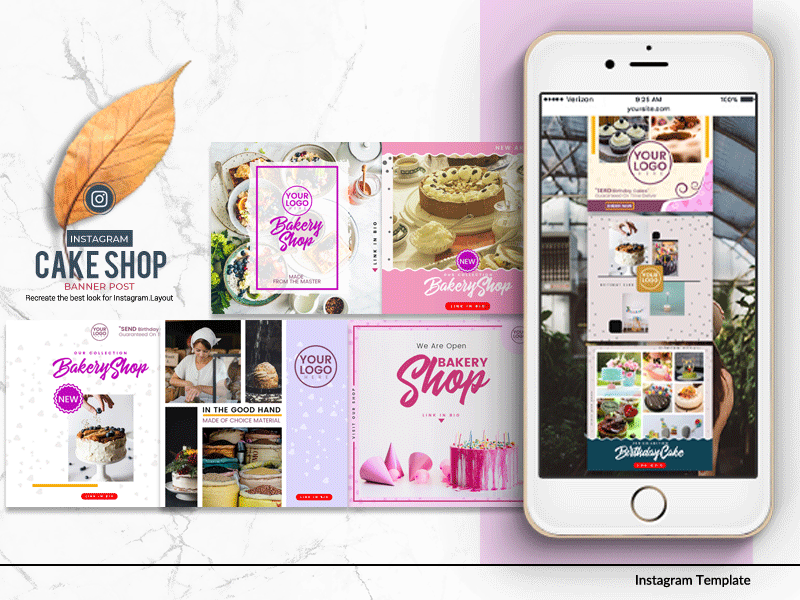 Cake Shop Instagram Banner by Herman on Dribbble