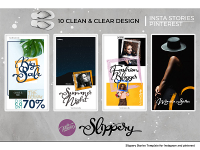 Slippery Stories Template discount fashion instagram instagram template mood moodboard season social media summer template