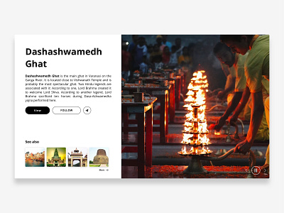 Varanasi Ghat Landing Page app branding concept design dribble dribblers graphics icon in browser infomation minmaldesign shots thinking typography ui ui ux design ux