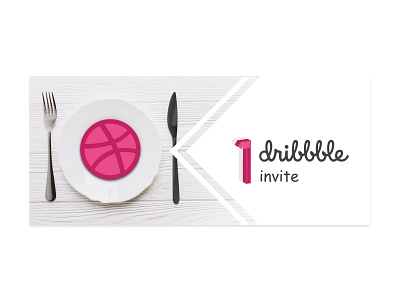 1 Dribble Invite dribblers minmaldesign typography