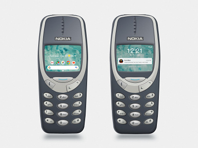 Nokia Andriod Pie Concept on 3310 app concept design dribble dribblers graphics infomation minmaldesign nokia thinking