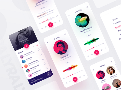 LYRA® Music App app design colors cool modern music music player spectrum ui ux visualizer