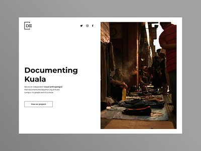 Documenting Kuala Home Shot home interaction design landing page photography street typography ui design web design