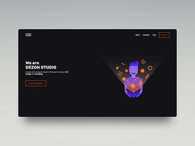 DEZGN STUDIO Home Page Shot branding freelance illustration logo ui design ux design web web design website