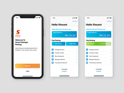Parking App app concept design interaction malaysia parking app ui ui design ux ux design