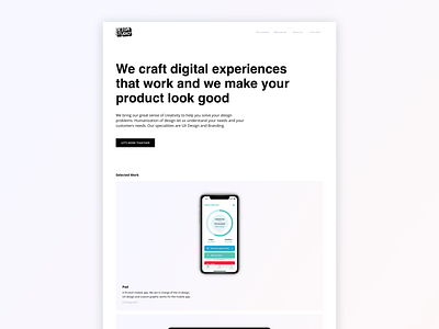 WIP DEZGN Studio Revamp - Landing Page branding design homepage landing page typography ui ui design ux ux design web web design