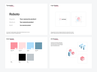 Your Product - Branding Guidelines art art direction branding branding guidelines colors design design style design system logo system typography