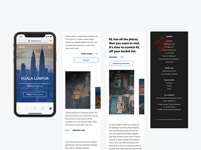 Visit Kuala Lumpur Landing Page - Mobile View design inspiration landing page mobile product design responsive design tourism ui ui design ux ux design web website