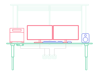 Workstation Series [3/3] colours computer design graphics design illustration illustrator inspiration sketch vector vector art web web project workspace