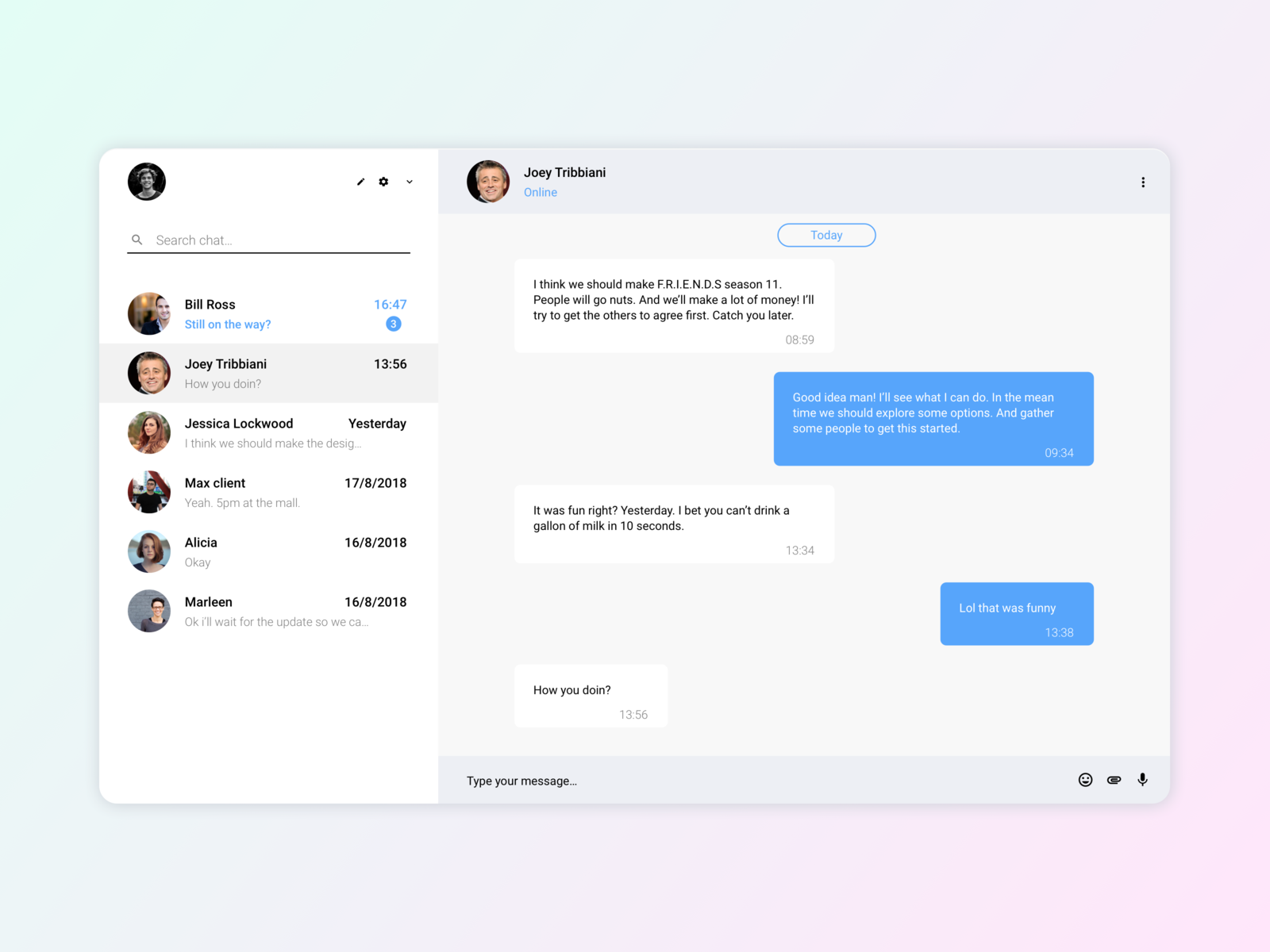 Daily UI - Messaging App by DEZGN Studio on Dribbble