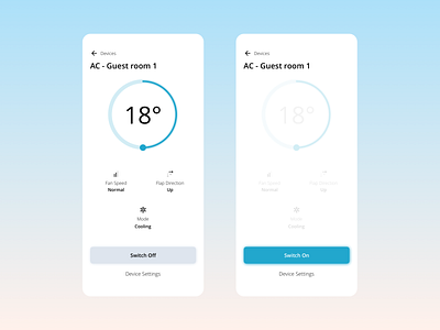 Daily UI - Smart Home Remote app clean concept dailyui design inspiration ios minimal mobile mobile app remote ui ui design ux ux design