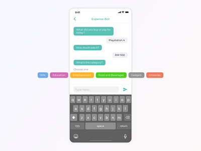 Daily UI - Chat Bot app chat bot clean concept dailyui design finance form inspiration interaction design message minimal ui ui design ux ux design