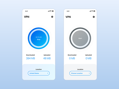 Daily UI - VPN app clean concept dailyui design gradient inspiration minimal ui ui design ux ux design vpn
