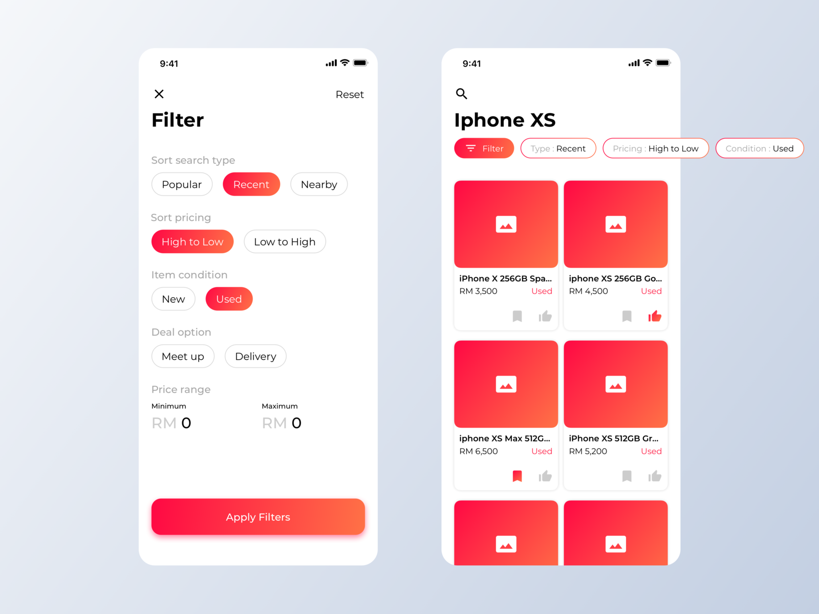 Daily UI Filter & Product by DEZGN Studio on Dribbble