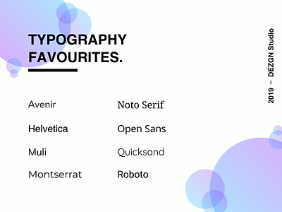 Typography Favs 2019