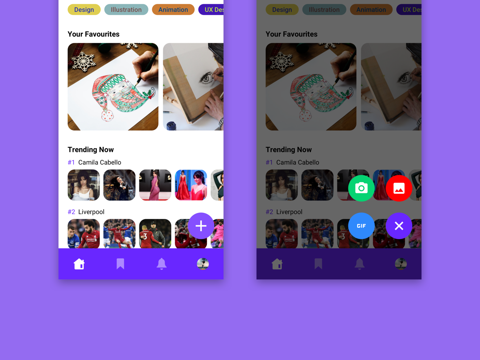 Rounded Pop Out Menu [2] by DEZGN Studio on Dribbble