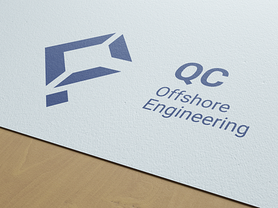 QC Logo on printed material branding concept design inspiration logo vector