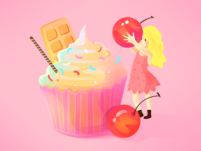 cake design illustration