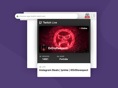 Browser app for twitch streamers