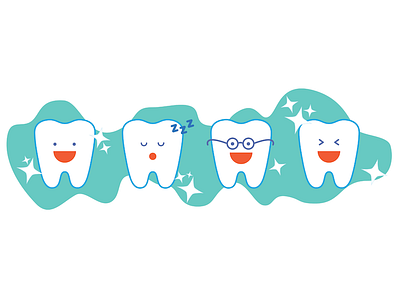 teeth clean healthcare illustration sparkle teeth