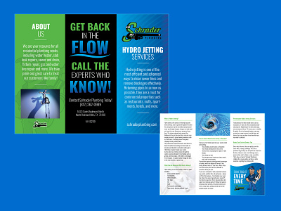 Brochure for local plumbing co. design graphic design vector