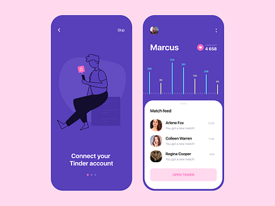 Tinder Match App app figma illustration tinder ui ux