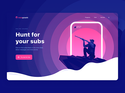 Hount for your subs design figma illustration instagram typography ui ux vector
