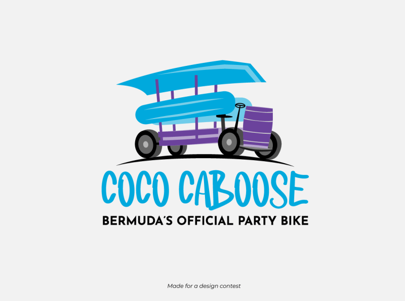 Coco Caboose | Party Bike Logo brand identity design branding design graphic design logo party bike logo pedal bike logo