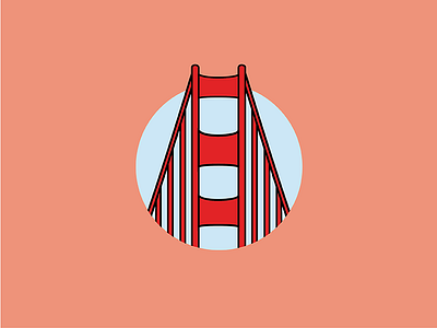 SF Icons: Golden Gate Bridge california golden gate bridge icons illustration san francisco sf west coast