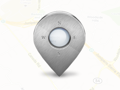 Location Pin icon metal