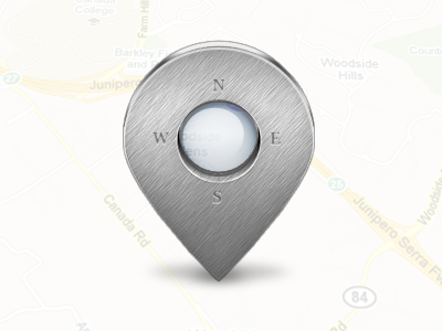 Location Pin (r2) icon location metal