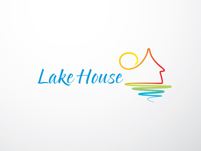 Lake House house lake logo real estate