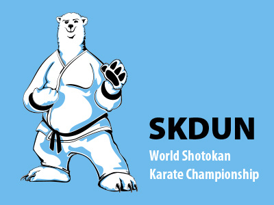 SKDUN championship junior karate logo mascot shotokan world