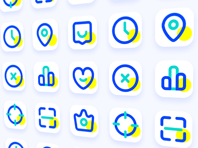 Icon bule clean color icon simplicity