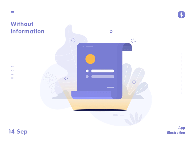 Without information illustration data icon illustration ui web