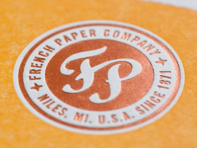 French Paper Company foilstamping paper poster letterpress